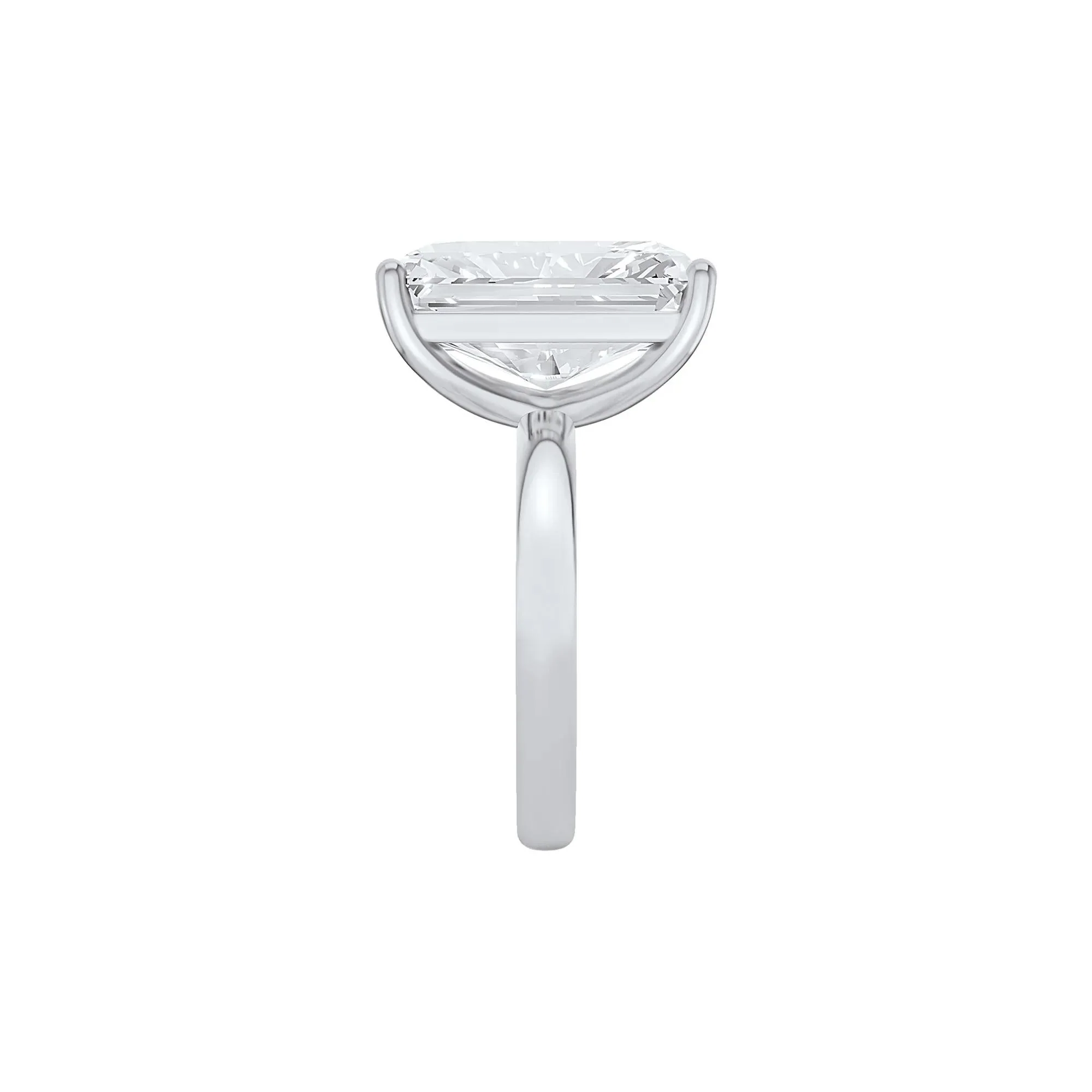 Lab Grown Diamond Radiant-Cut Solitaire Ring 14K White Gold (8 CT.) Size 7 2mm - Image 3