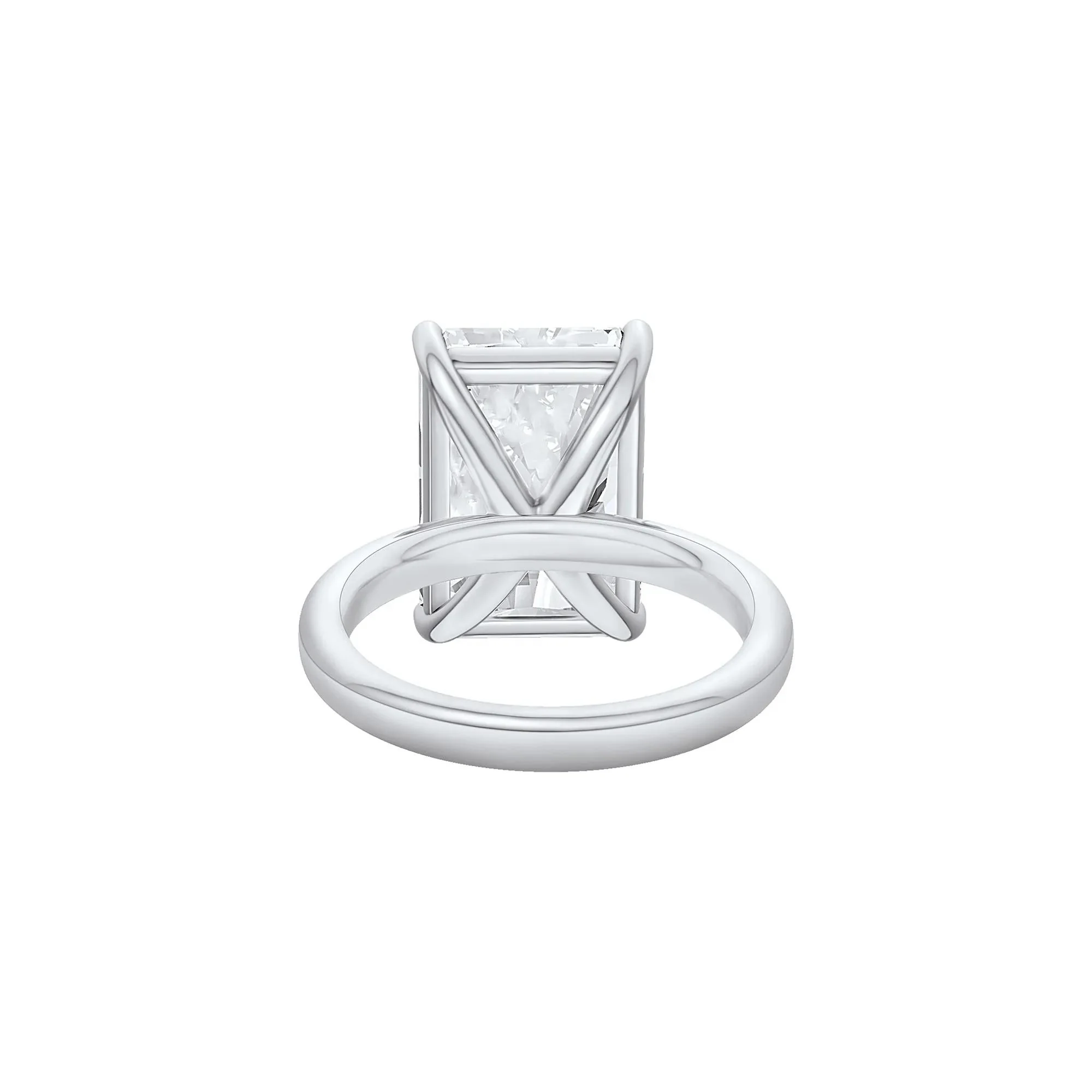 Lab Grown Diamond Radiant-Cut Solitaire Ring 14K White Gold (8 CT.) Size 8.5 2mm - Image 4