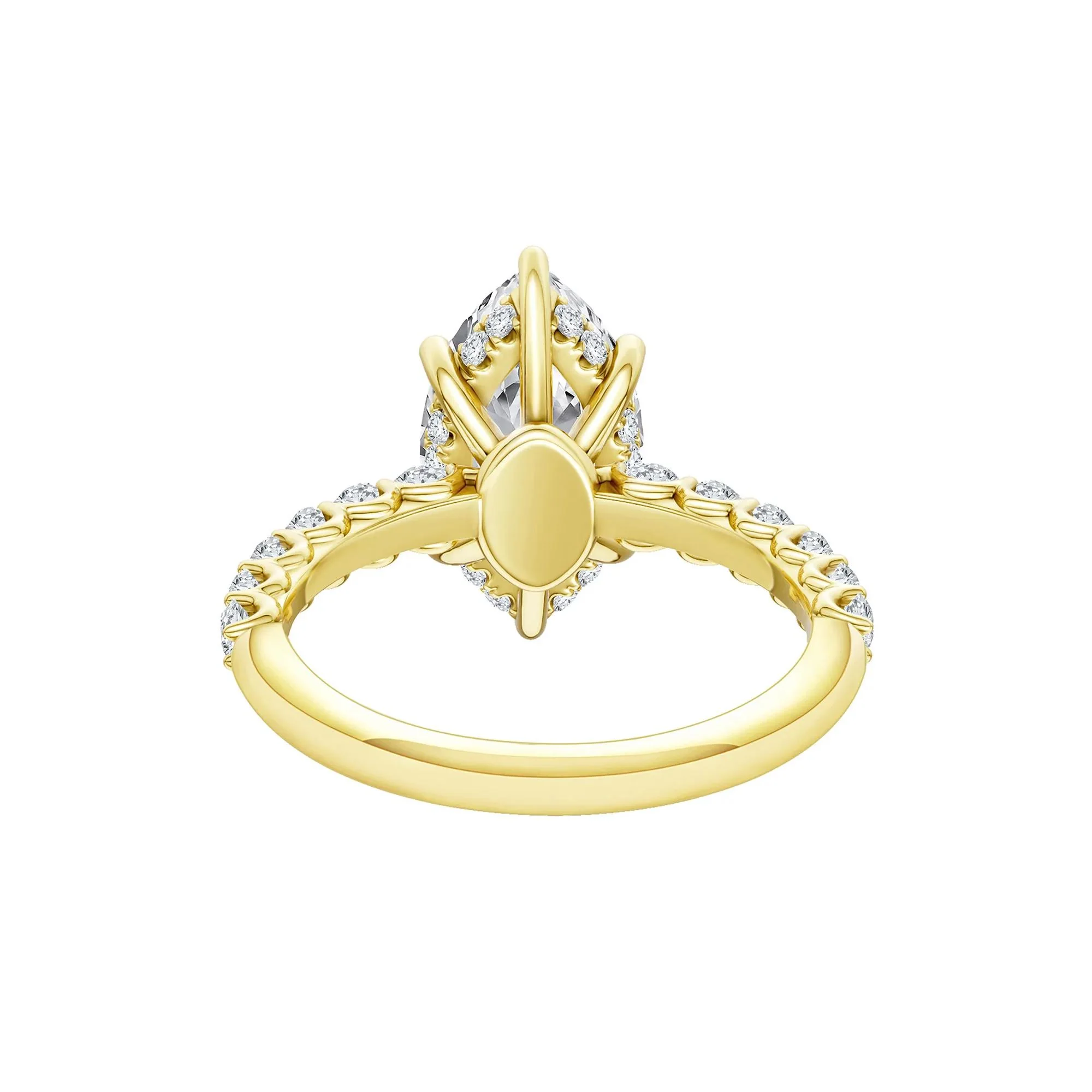 3 5/8 CT. Tw. Lab Grown Diamond Engagement Ring 14K Yellow Gold Size 8.5 2mm - Image 3