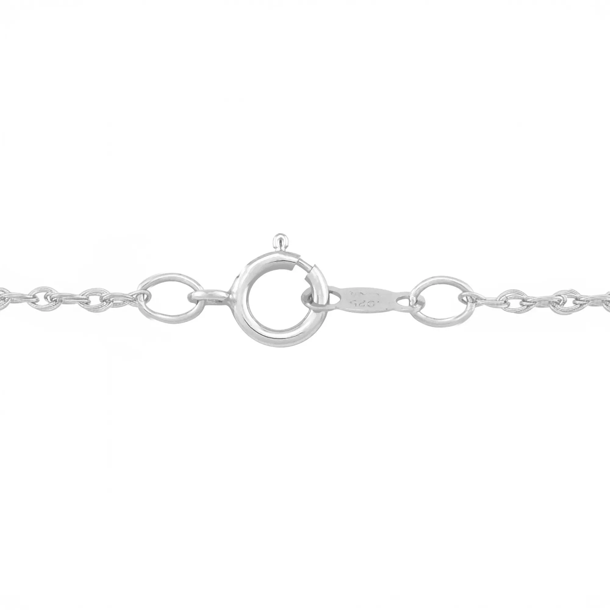 Swiss Blue Topaz & Diamond Accent Pendant Necklace .925 Sterling Silver White Size 18" - Image 3