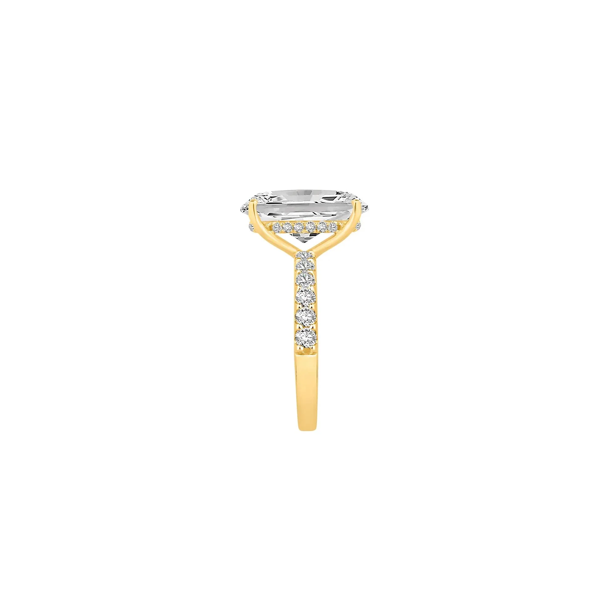7 3/4 CT. Tw. Lab Grown Diamond Oval Engagement Ring 14K Yellow Gold Size 7.5 - Image 3