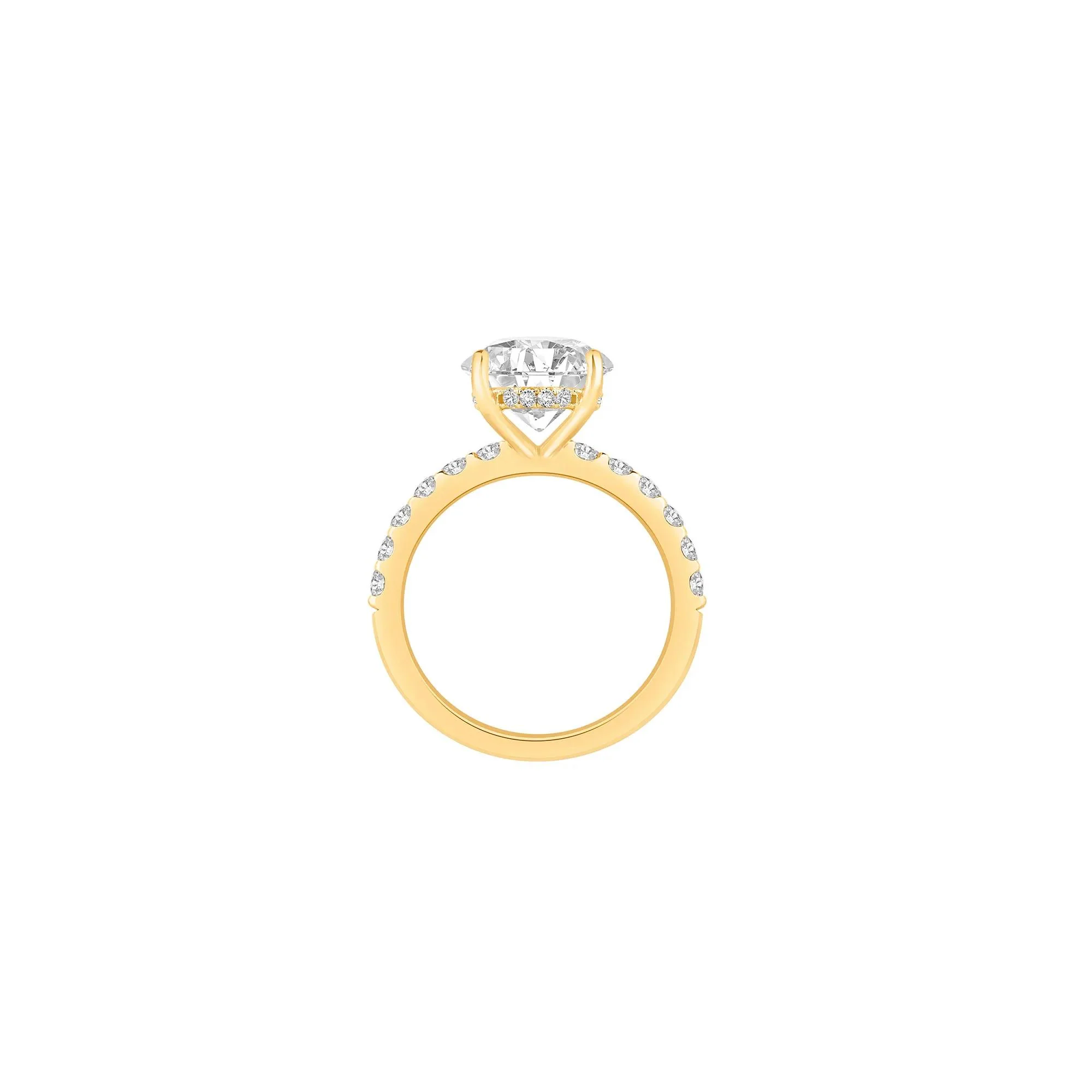 7 3/4 CT. Tw. Lab Grown Diamond Oval Engagement Ring 14K Yellow Gold Size 8.5 - Image 2