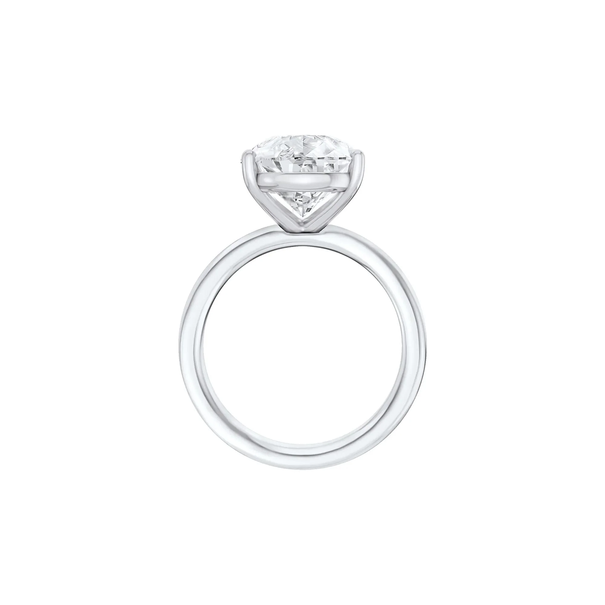 Lab Grown Diamond Pear-Shaped Solitaire Engagement Ring Platinum (6 CT.) White Size 10 2mm - Image 2