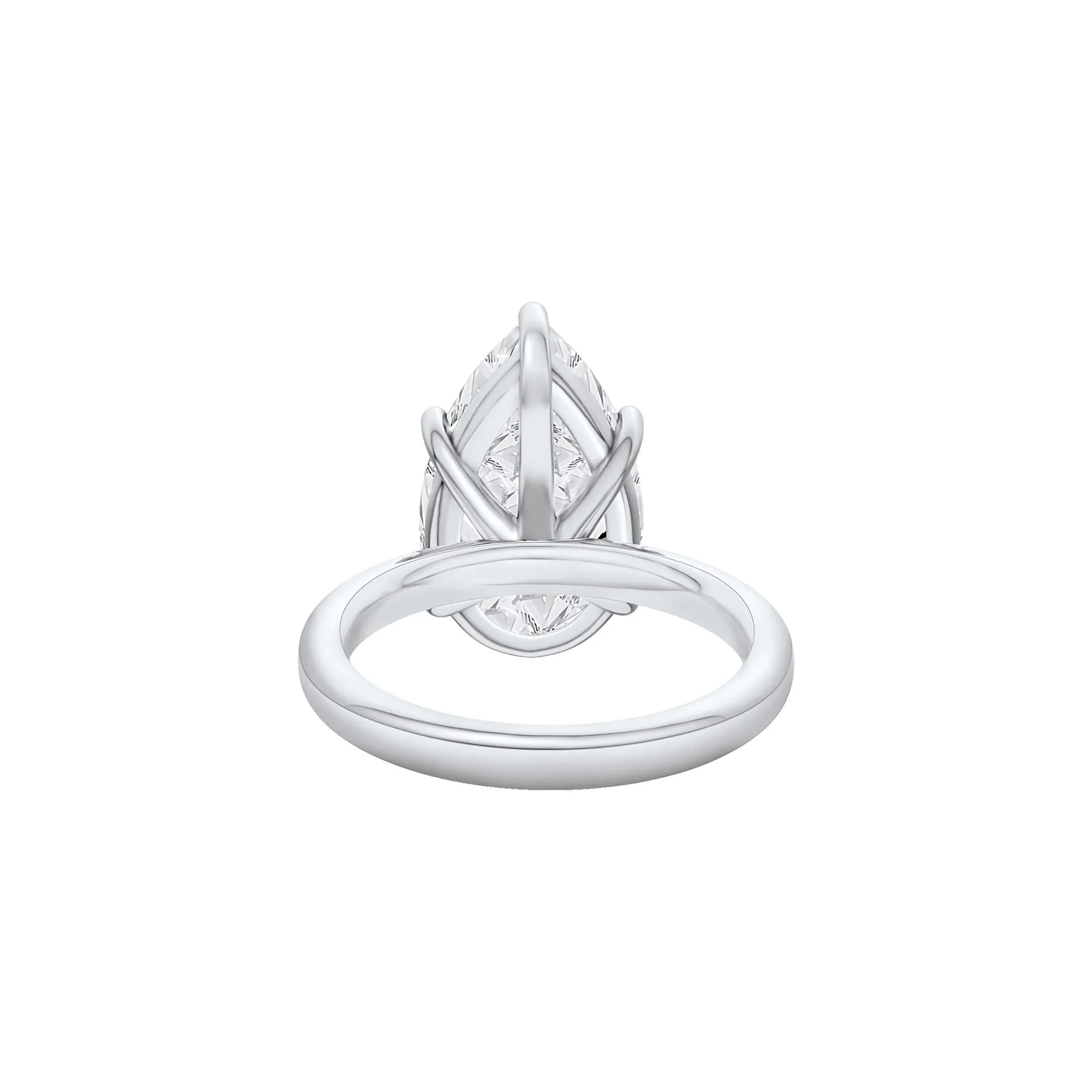 Lab Grown Diamond Pear-Shaped Solitaire Engagement Ring Platinum (6 CT.) White Size 5 2mm - Image 4