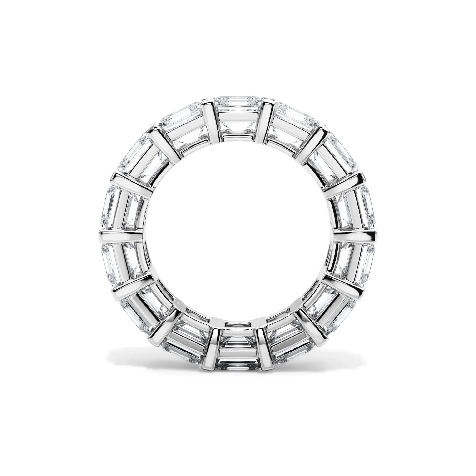 10 1/2 CT. Tw. Lab Grown Diamond Asscher-Cut Eternity Band Ring Platinum White Size 8.5 3mm - Image 2