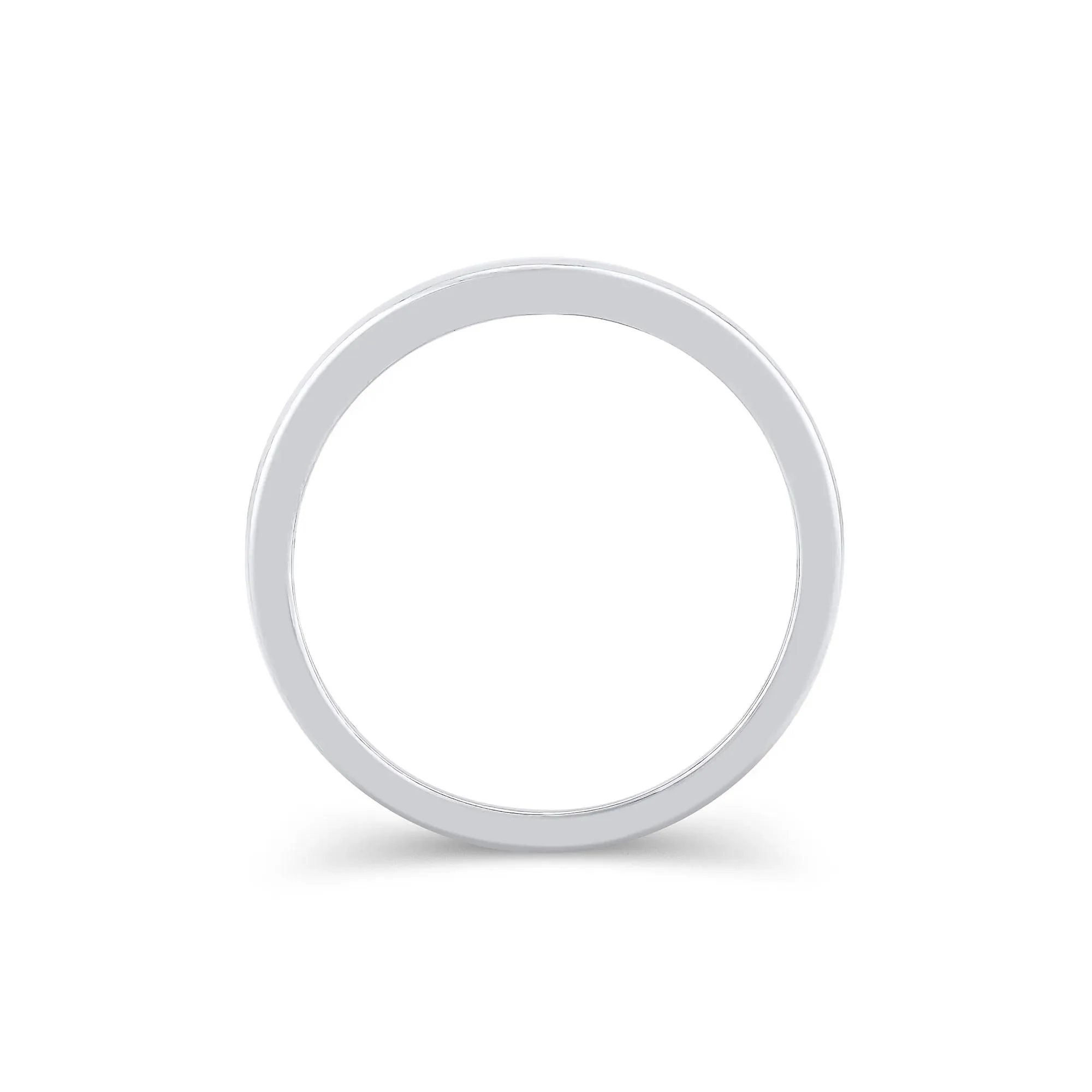 Contour Wedding Band Ring 14K White Gold Size 9.5 2.5mm - Image 2
