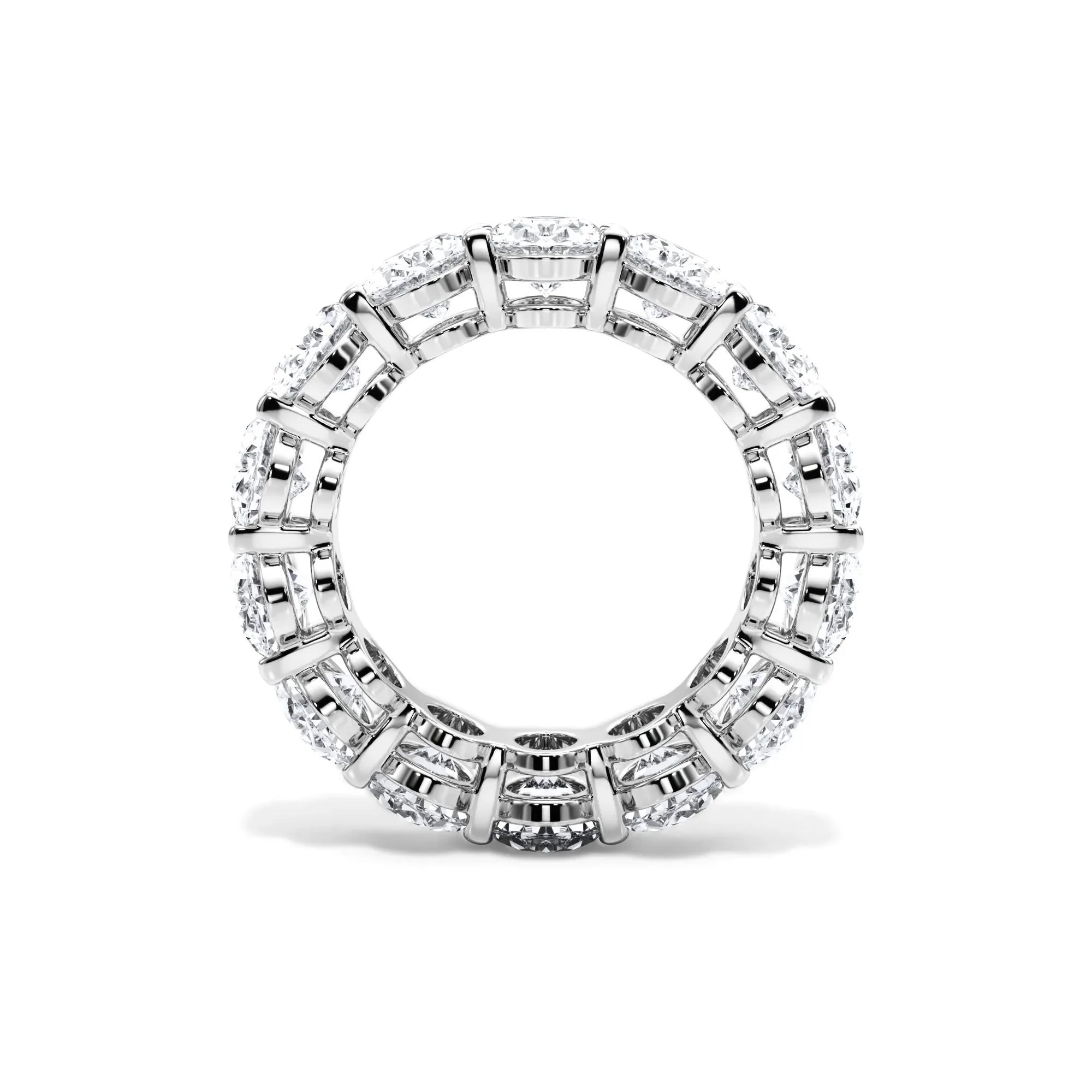 10 1/2 CT. Tw. Lab Grown Diamond Oval Eternity Band Ring Platinum White Size 6 3mm - Image 2