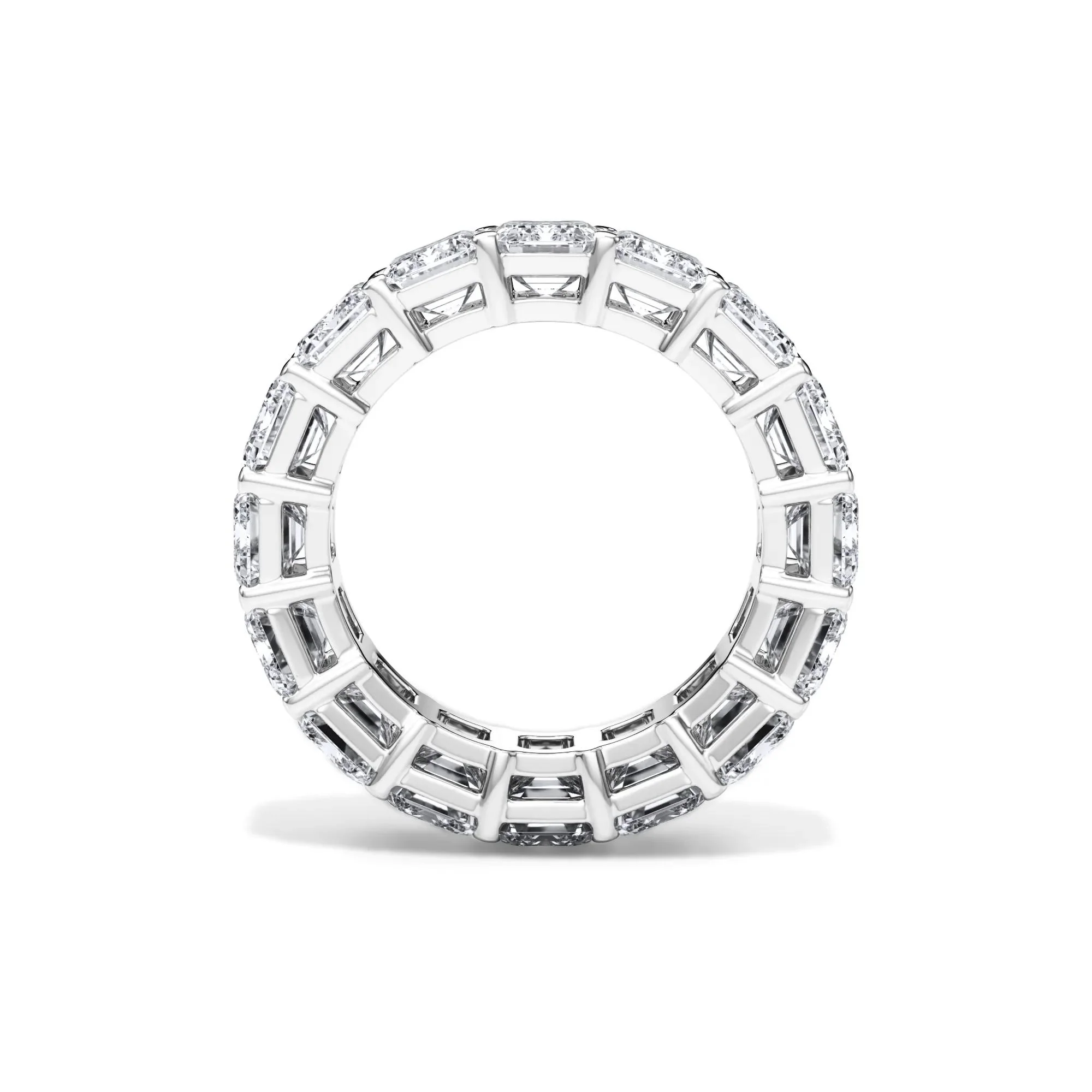 Lab Grown Diamond Emerald-Cut Eternity Band Ring White Size 5.5 3mm - Image 2