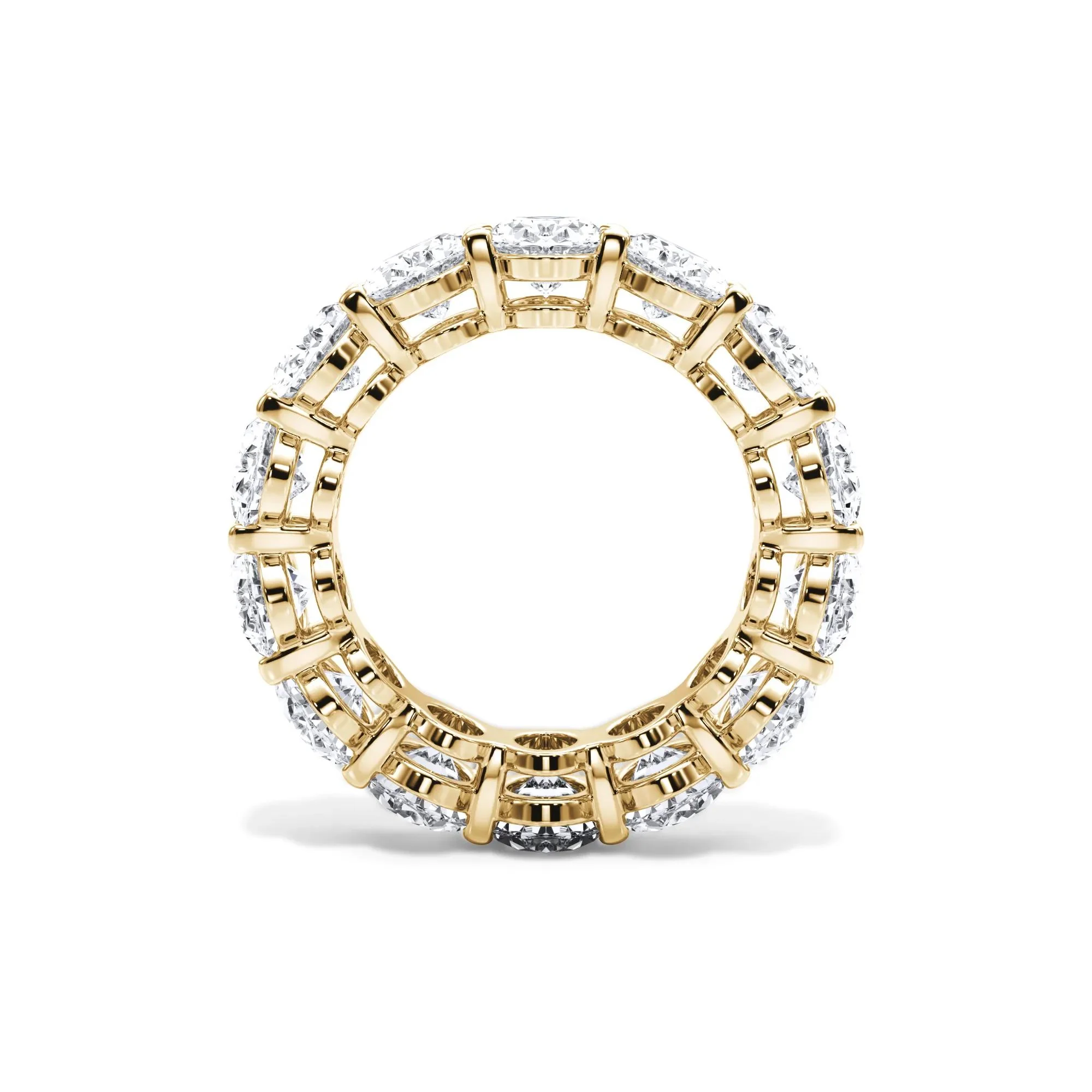 10 1/2 CT. Tw. Lab Grown Diamond Oval Eternity Band Ring 18K Yellow Gold Size 8.5 3mm - Image 2