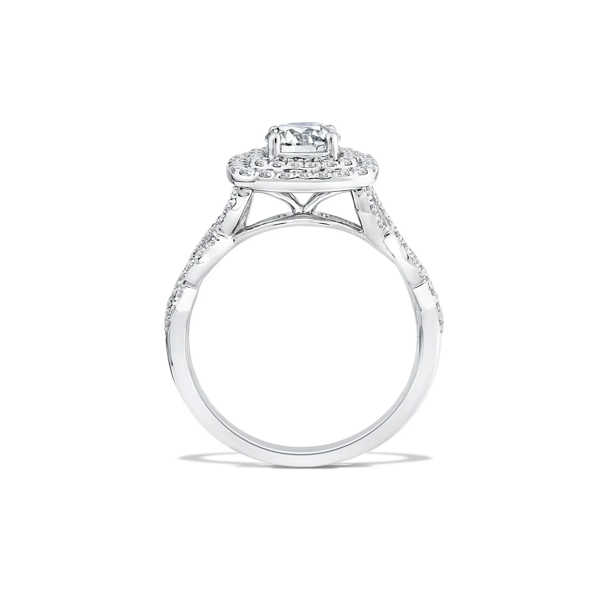 1/5 CT. Tw. Lab Grown Diamond Engagement Ring 10K White Gold Size 7.5 - Image 2