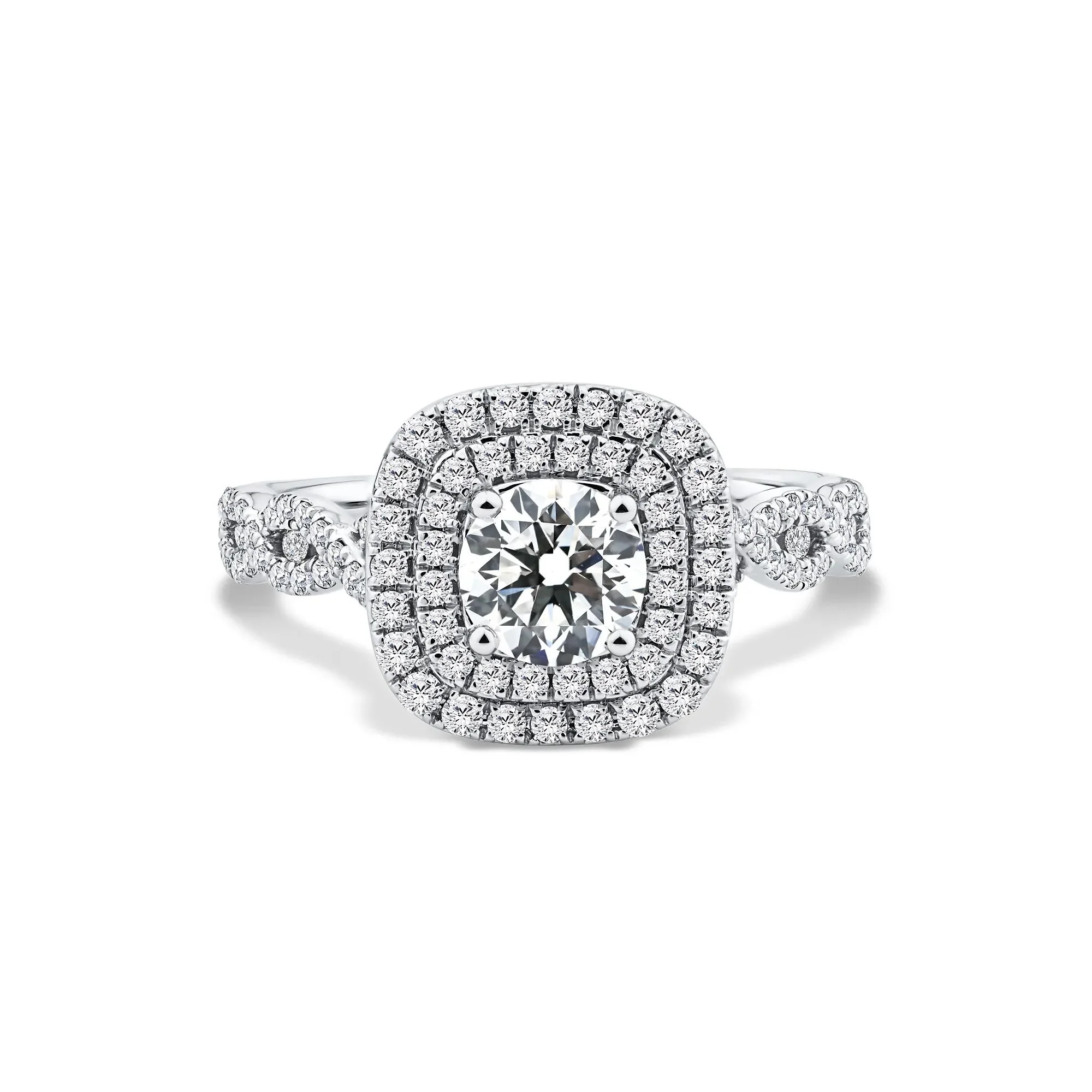 1/5 CT. Tw. Lab Grown Diamond Engagement Ring 10K White Gold Size 8