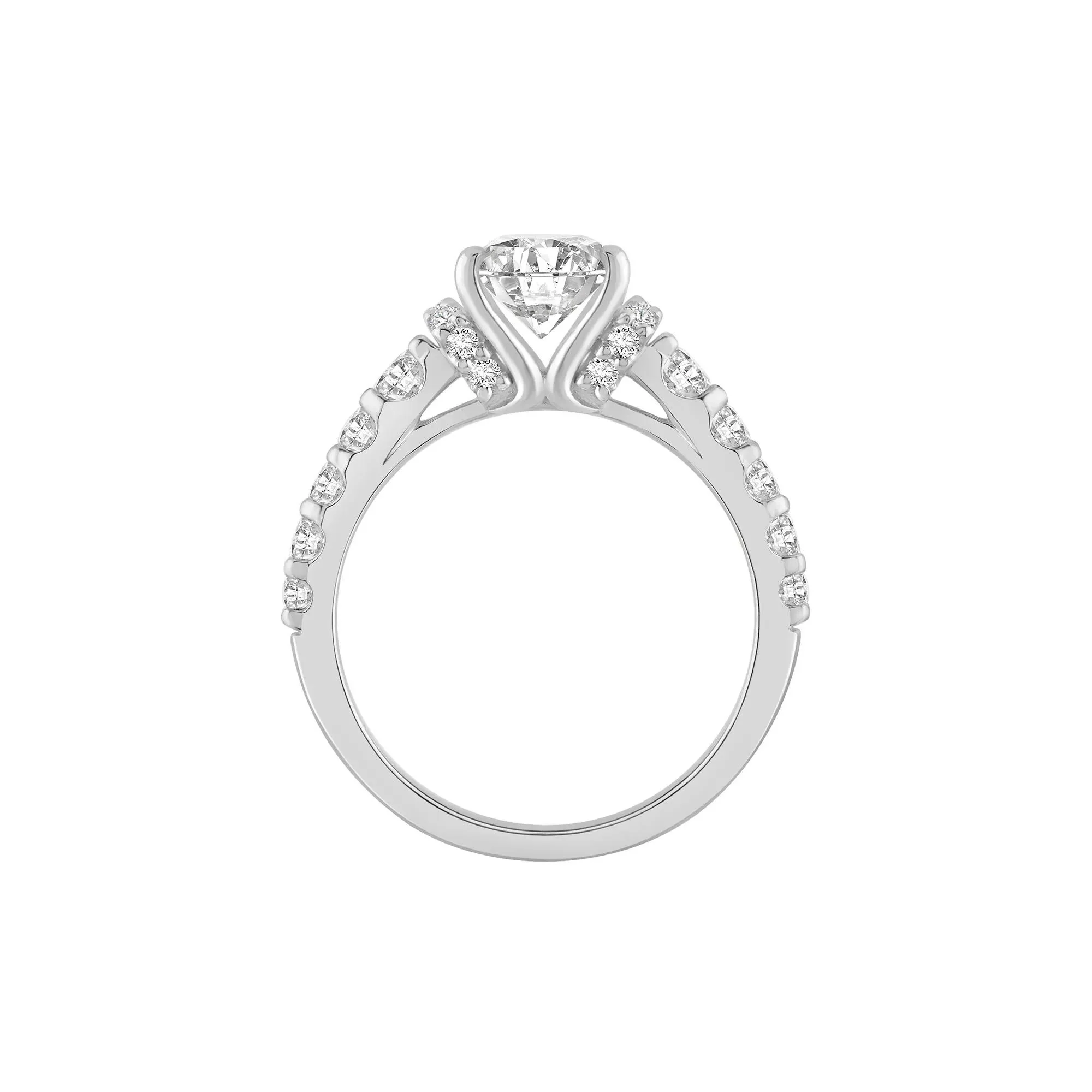 2 3/4 CT. Tw. Lab Grown Diamond Engagement Ring 14K White Gold Round Brilliant Cut Size 6 10mm - Image 2