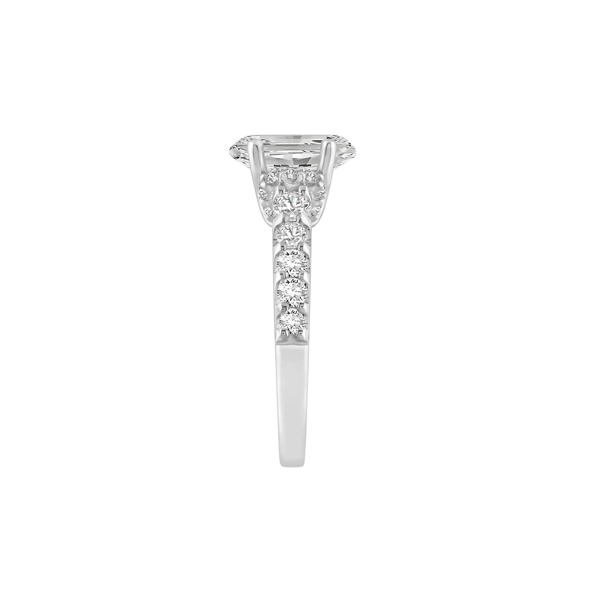 2 3/4 CT. Tw. Lab Grown Diamond Engagement Ring 14K White Gold Round Brilliant Cut Size 9 10mm - Image 3