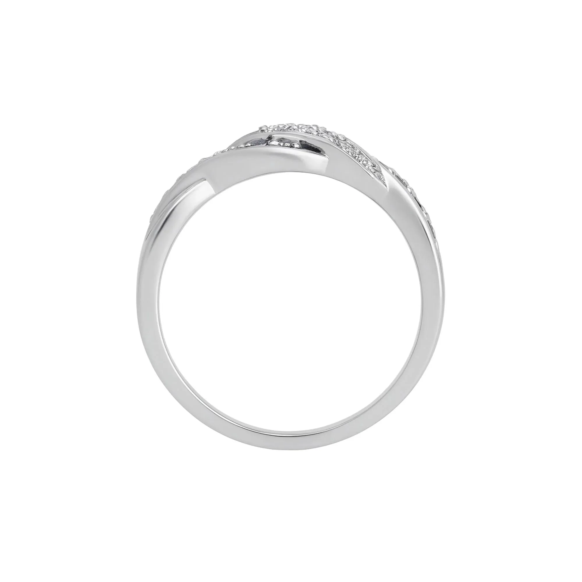 1/4 CT. Tw. Blue Sapphire & Diamond Band Ring 10K White Gold Size 6 1mm - Image 3