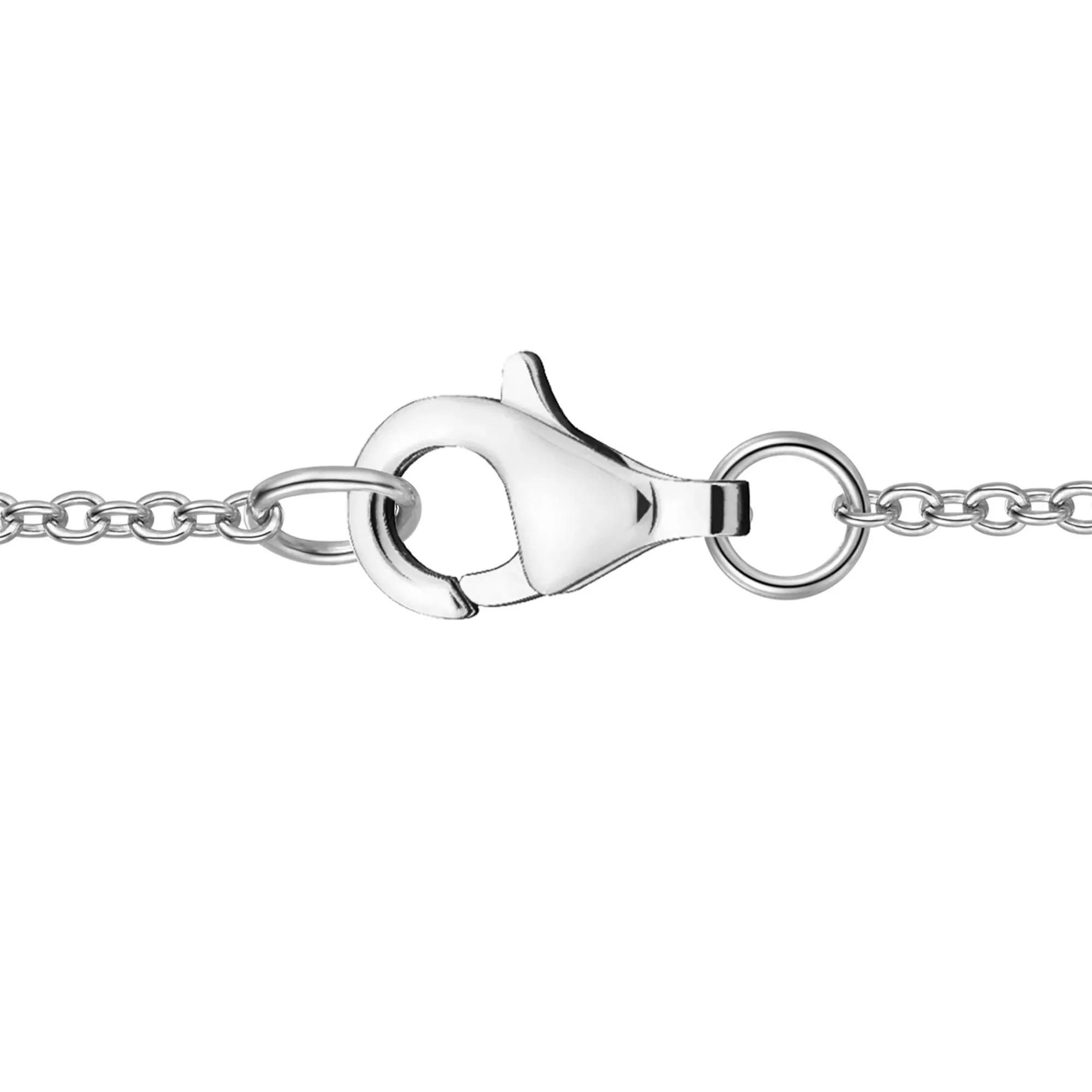 Lab-Created Blue Sapphire & Lab-Created White Sapphire Y-Neck Pendant Necklace .925 Sterling Silver Size 18" - Image 3