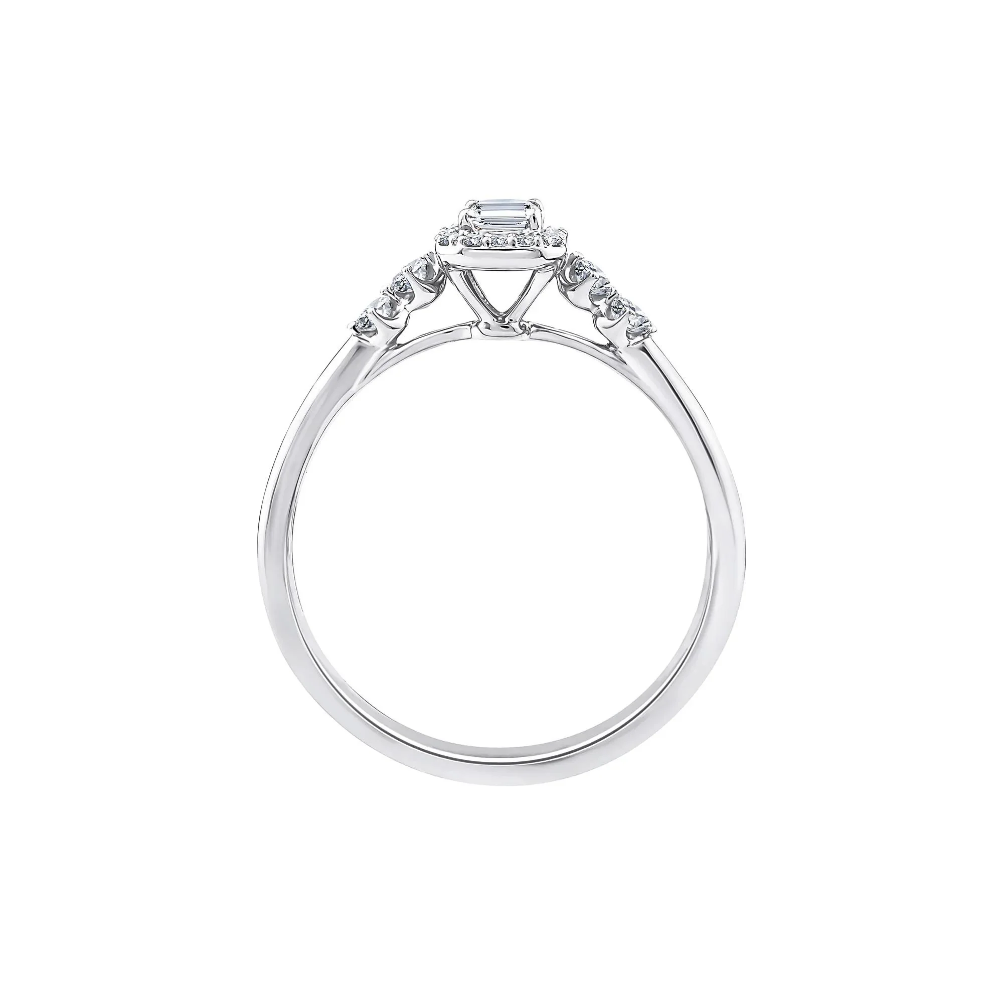 1/2 CT. Tw. Lab Grown Diamond Promise Ring 10K White Gold Size 6 1.5mm - Image 2