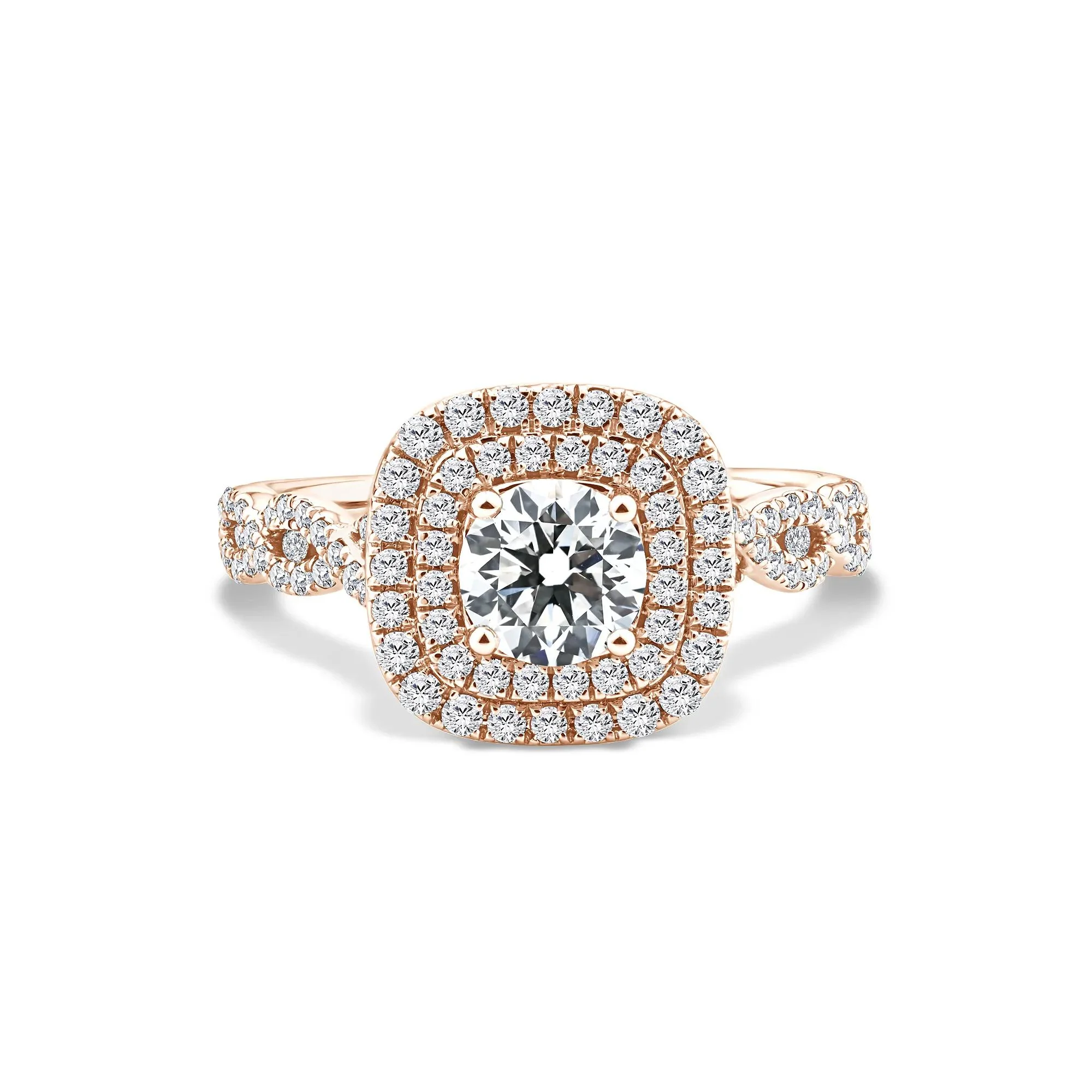 1/5 CT. Tw. Lab Grown Diamond Engagement Ring 10K Rose Gold Size 7
