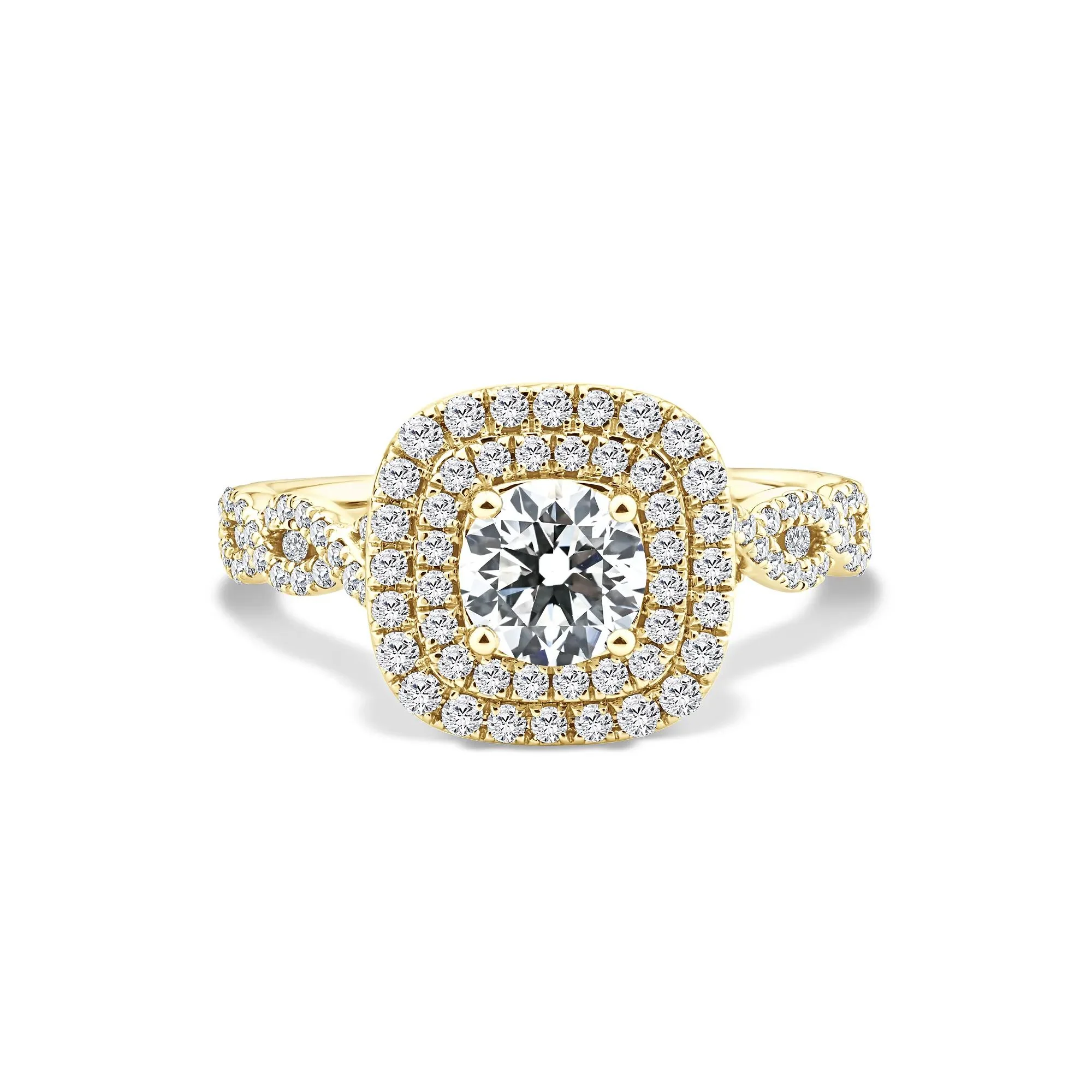 1/5 CT. Tw. Lab Grown Diamond Engagement Ring 10K Yellow Gold Size 8