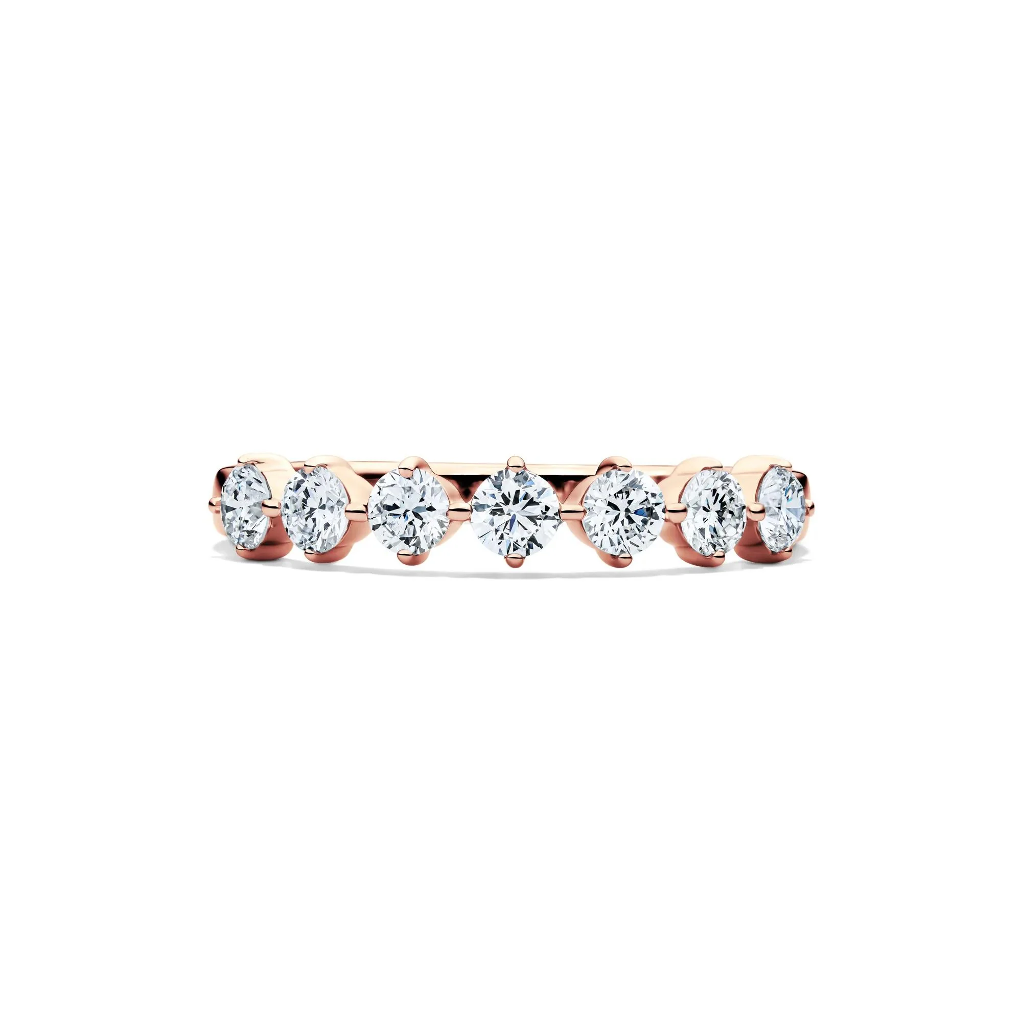 3/4 CT. Tw. Lab Grown Diamond Anniversary Band Ring 10K Rose Gold Size 8 2mm