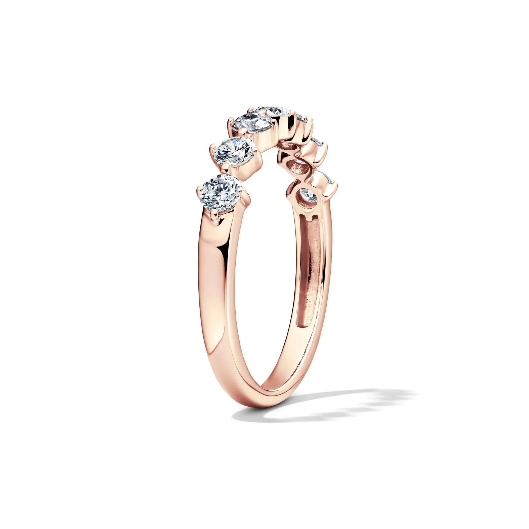 3/4 CT. Tw. Lab Grown Diamond Anniversary Band Ring 10K Rose Gold Size 8.5 2mm - Image 3