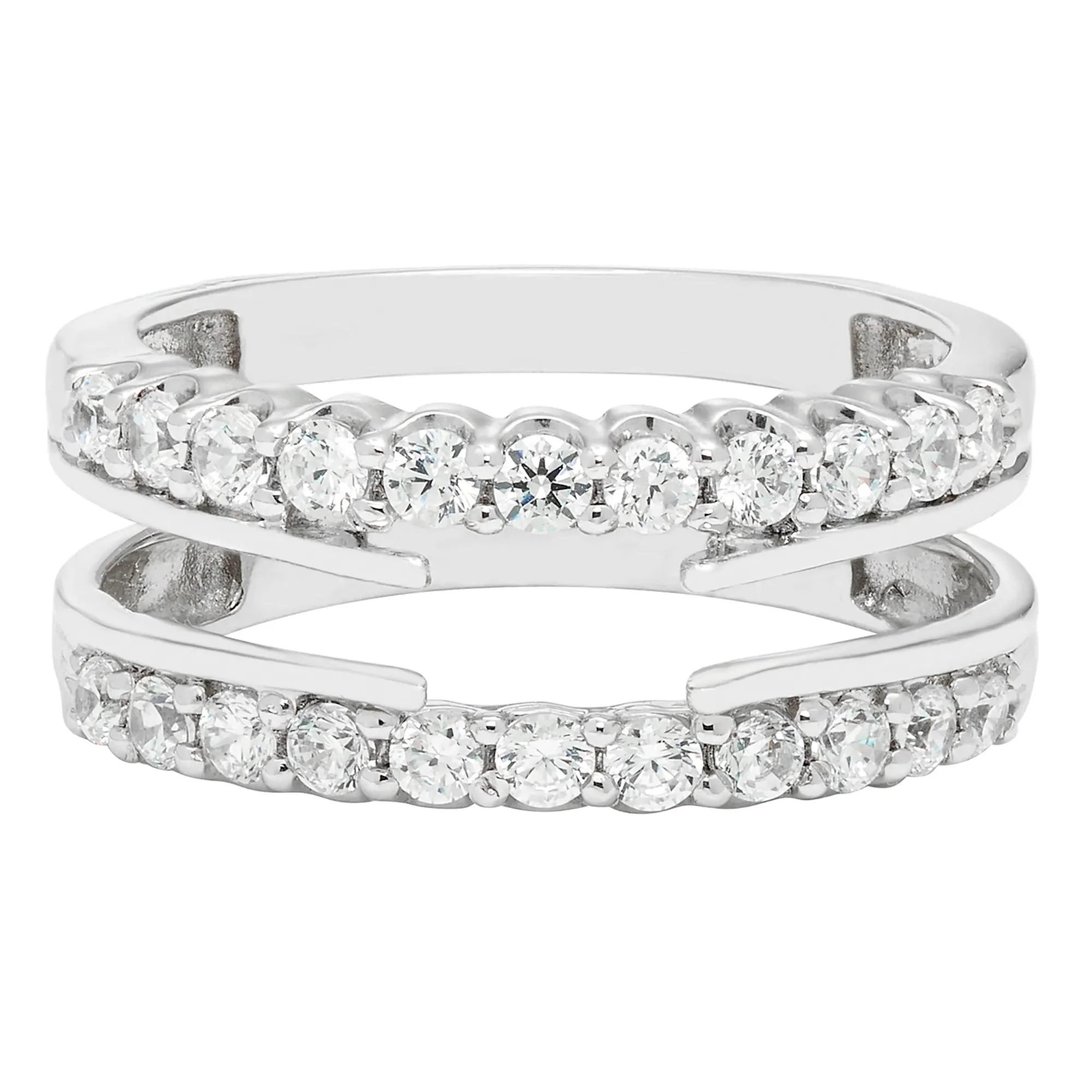 3/4 CT. Tw. Diamond Ring Insert 14K White Gold Round Brilliant Cut Size 9