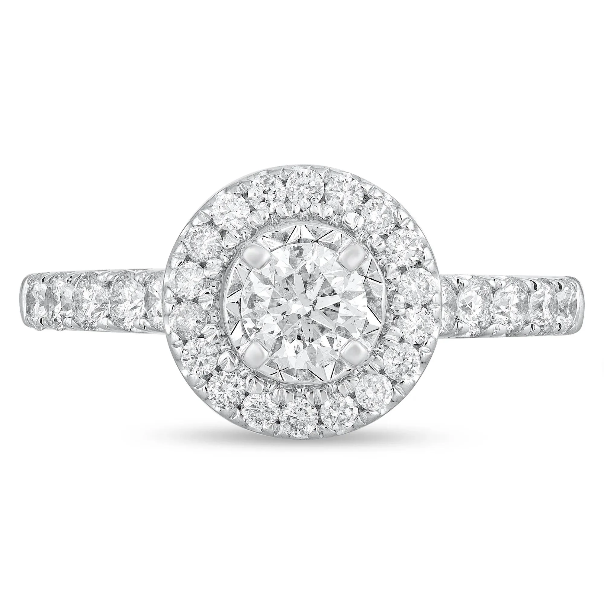 1 CT. Tw. Diamond Engagement Ring 14K White Gold Size 7