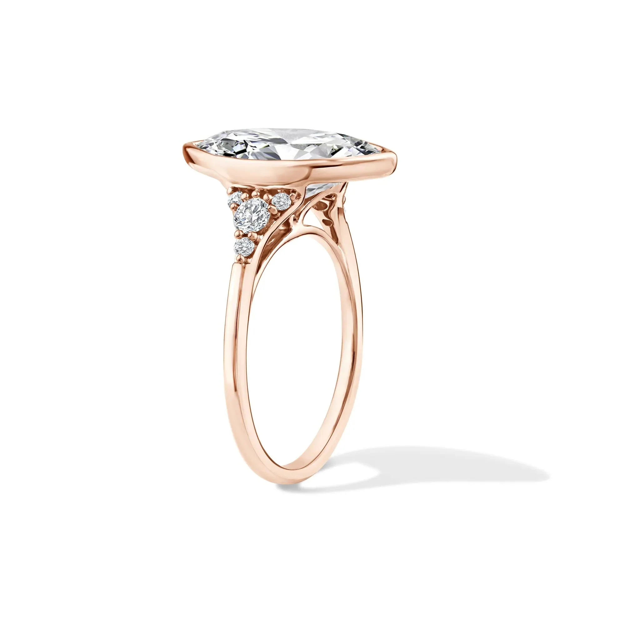 4 1/4 CT. Tw. Lab Grown Diamond Marquise-Cut Engagement Ring 14K Rose Gold Size 9 - Image 3