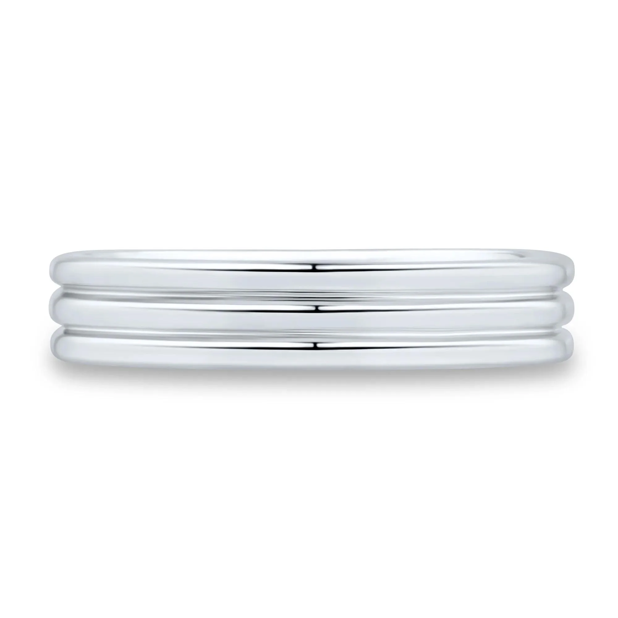 Polished Textured Wedding Band Ring 10K White Gold Size 6.5