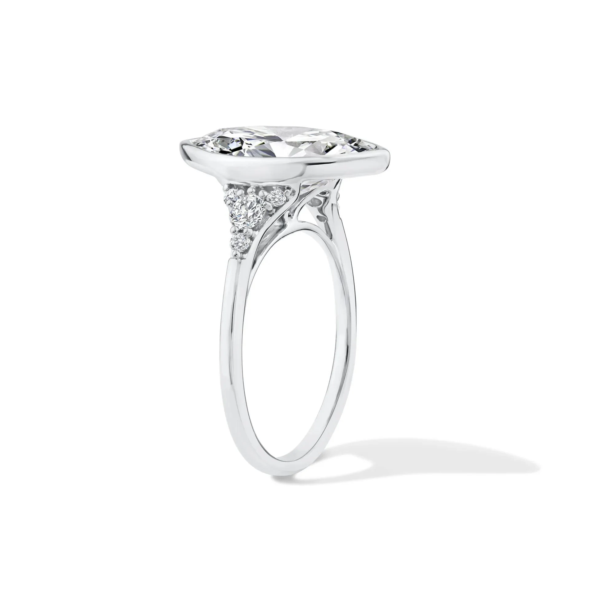 4 1/4 CT. Tw. Lab Grown Diamond Marquise-Cut Engagement Ring 14K White Gold Size 6 - Image 3